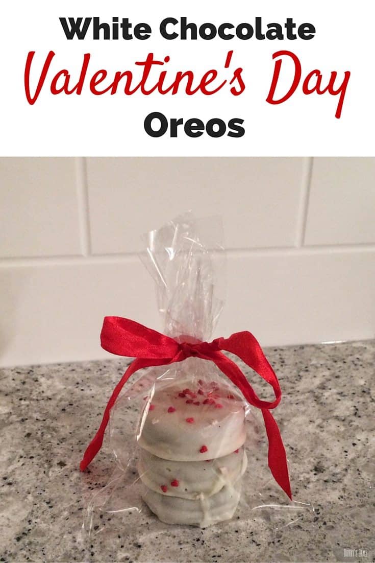 White Chocolate Valentine's Day Oreos are a quick, easy, and fun no bake treat perfect for making with the kids and serving at school or a party.