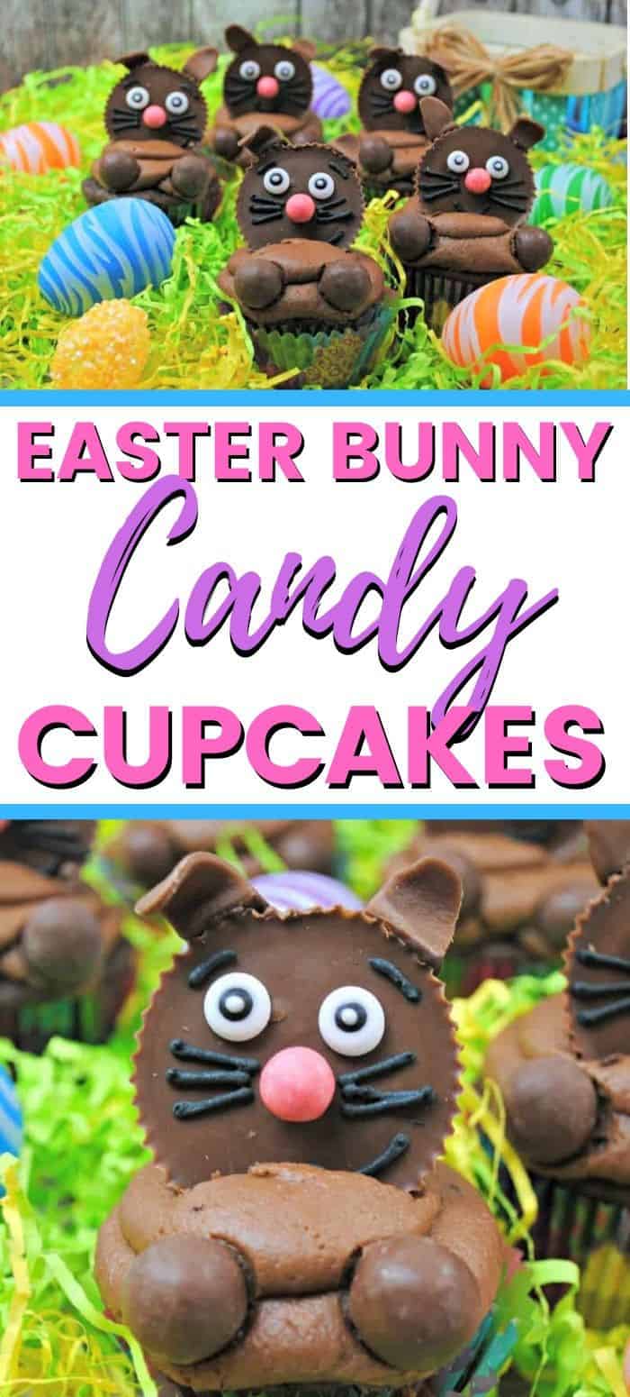 Easter Bunny Candy Cupcakes