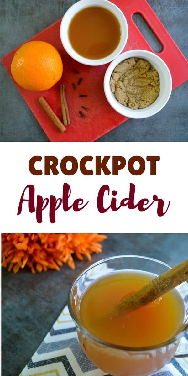 Crockpot Apple Cider pin image.