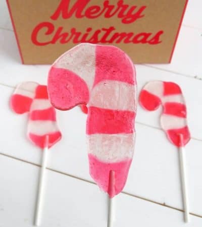 Candy Cane Lollipops.