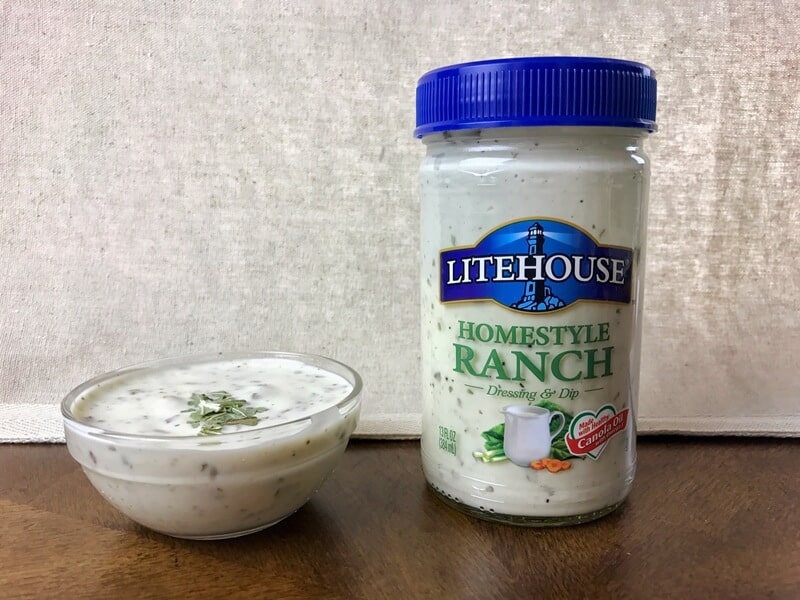 Jar of Litehouse Homestyle Ranch.