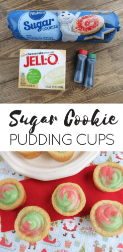 What would the holidays be without sugar cookies? This year, why not try something different. Shape your cookie dough into cups, bake, and then fill with pudding. Volia, adorable sugar cookie pudding cups!