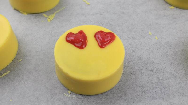 Heart Eyes Emoji Valentine Oreos In Process