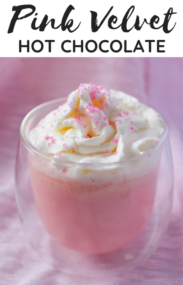 Pink Velvet Hot Chocolate.