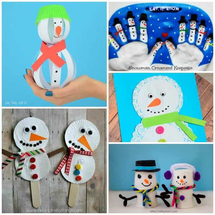 Cute Snowman Crafts for Kids to Make This Winter