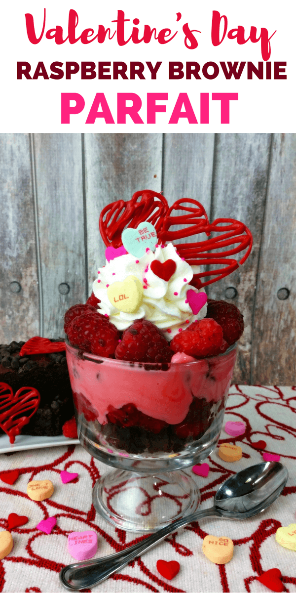 !This delicious Raspberry Brownie Parfait is sure to score some major brownie points and spark some romance this Valentine's Day!