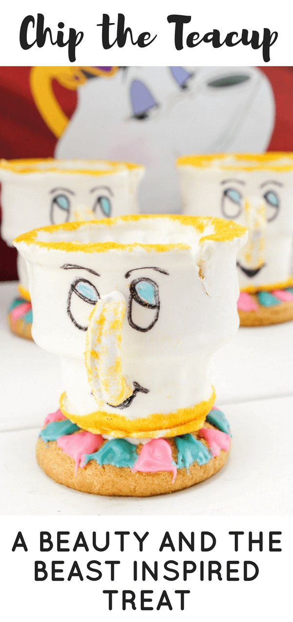 Chip the Teacup is such a sweet character. What better way to honor the iconic Beauty and the Beast character than a super sweet and adorable treat?