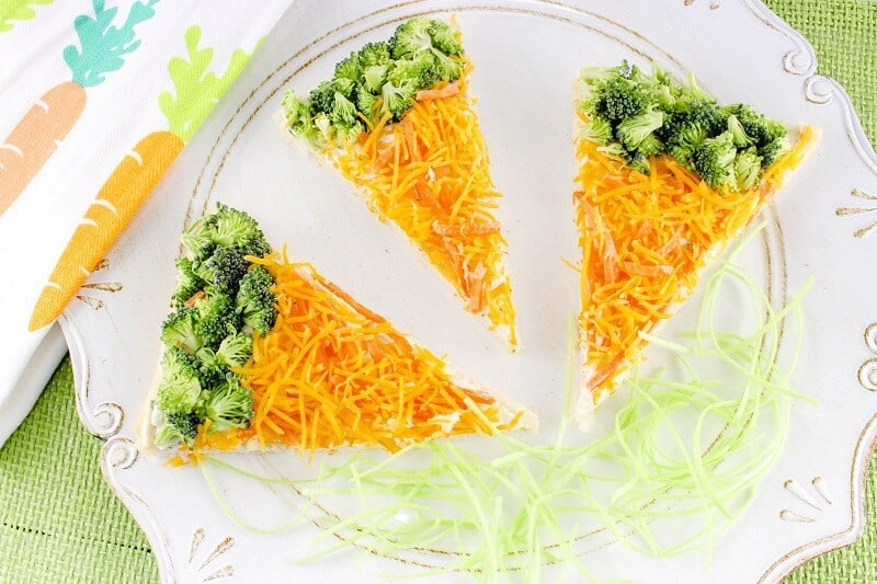 Easy Carrot Shaped Crescent Roll Appetizers