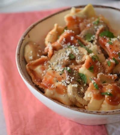 This hearty, homemade Mushroom Bolognese is easy to make and pairs well with ravioli, gnocchi, or any other pasta that your heart desires.