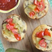 These Loaded Cheeseburger Muffins come together in minutes and make for a fun and kid-friendly lunch or dinner recipe perfect for busy families.