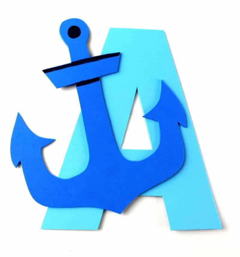 This letter A craft with printable template is part of our letter of the week craft series for toddlers and preschoolers. Letter A is for anchor.