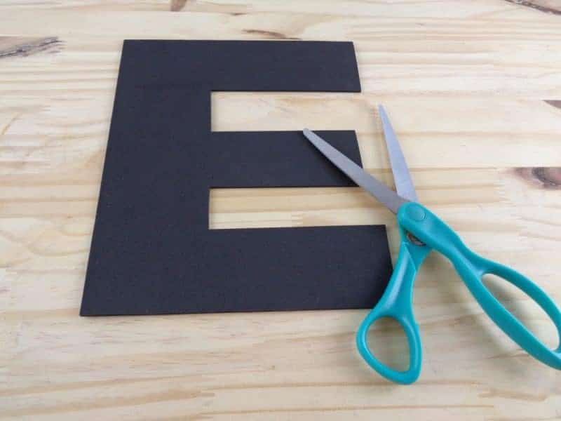 Cut Letter E out