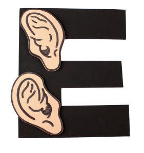 Letter E Craft with Printable: E is for Ears