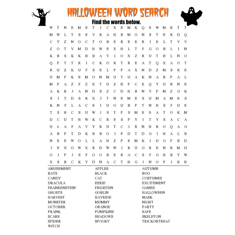 halloween word search printable free download