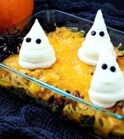 This quick and easy Haunted Shepherd's Pie makes the perfect Halloween dinner for your little ghosts and ghouls after a night of trick-or-treating.