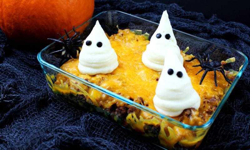 This quick and easy Haunted Shepherd's Pie makes the perfect Halloween dinner for your little ghosts and ghouls after a night of trick-or-treating.