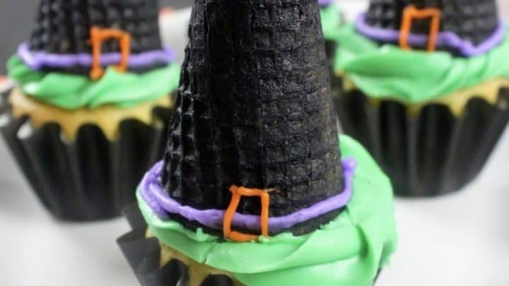 witch hat cupcakes