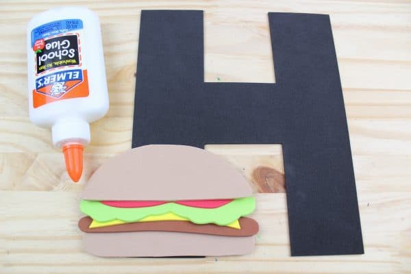 Letter H Craft With Printable – H is For Hamburger