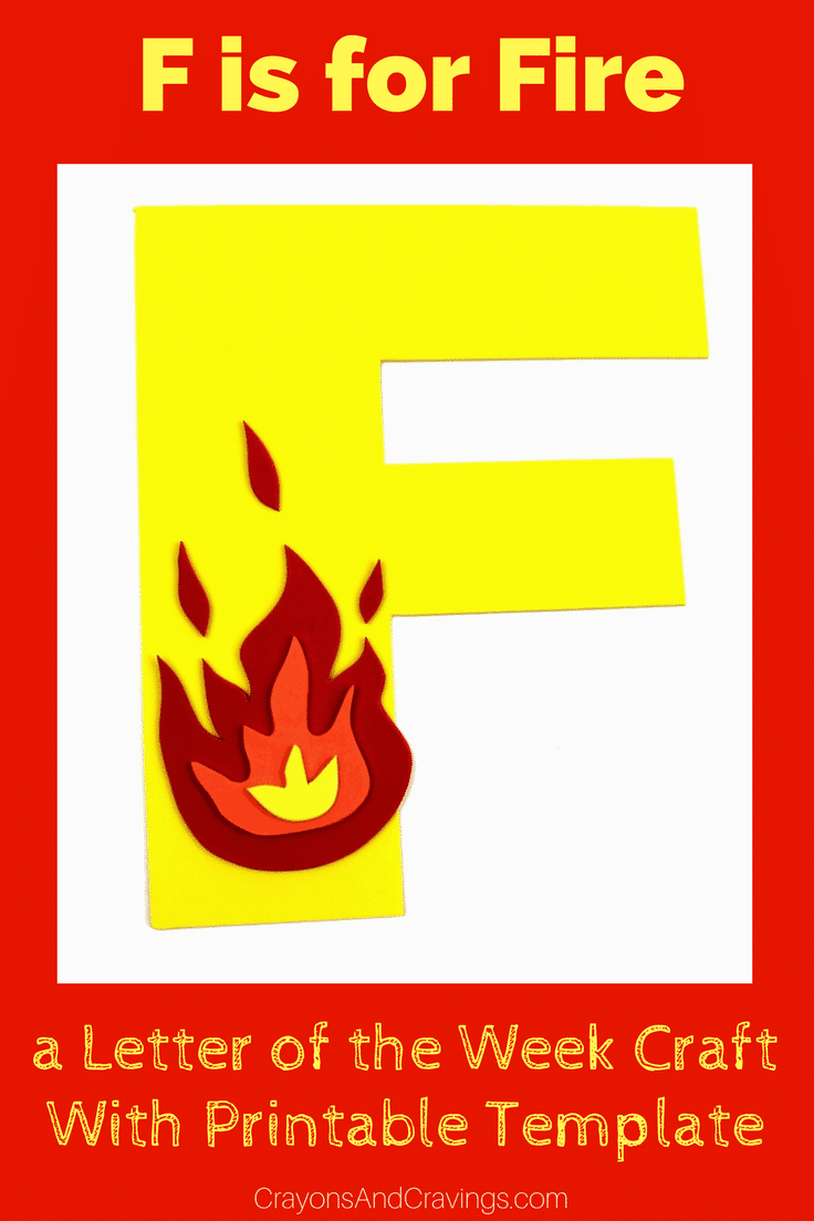 This letter F is for fire craft with printable template is part of our letter of the week craft series, designed to foster letter recognition in toddlers and preschoolers.