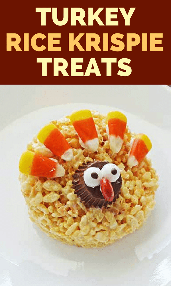 These easy-to-make, no bake, Rice Krispie Turkey Treats are sure to be the hit of the dessert table this Thanksgiving - especially with the kids!