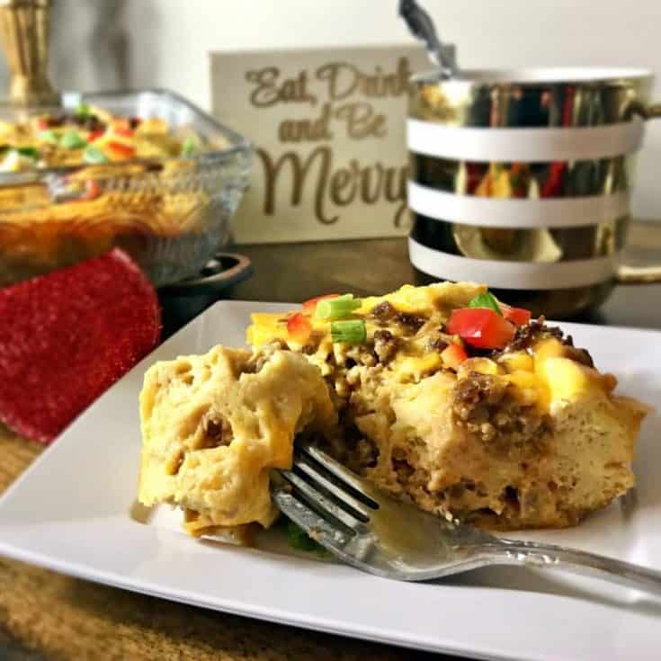 Cheesy Vegetarian Overnight Breakfast Casserole Recipe
