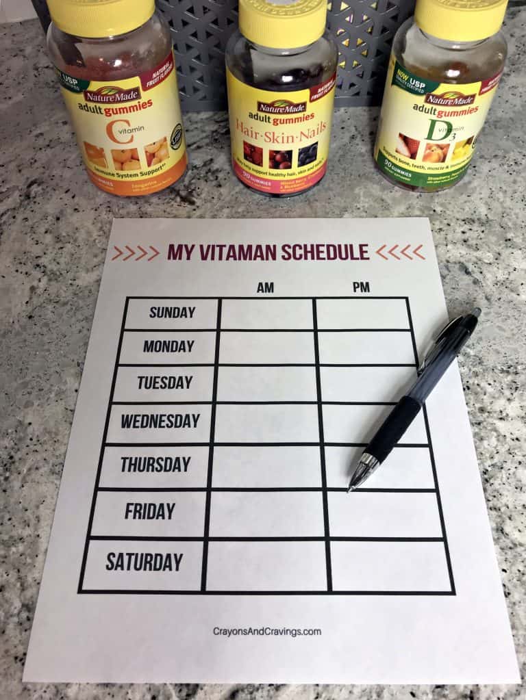 Vitamin Organization Tips + a Free Vitamin Schedule Printable