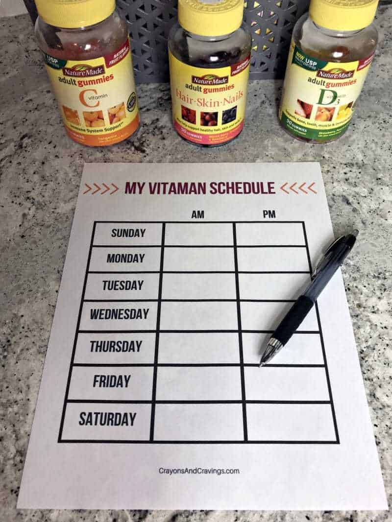 My tips for vitamin organization and storage (where you will see them and not forget to take them) as well as a helpful weekly vitamin schedule printable.