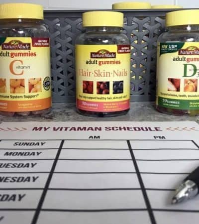 My tips for vitamin organization and storage (where you will see them and not forget to take them) as well as a helpful weekly vitamin schedule printable.