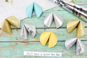 New Year’s Eve Fun Paper Fortune Cookies Craft