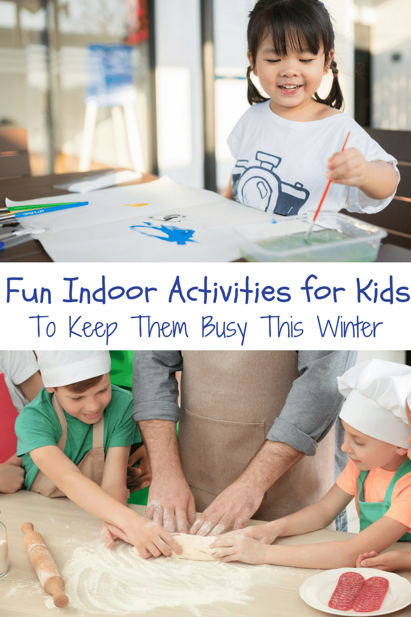 These fun indoor activities for kids will help to keep the little ones busy during those long hours stuck at home and inside this winter.