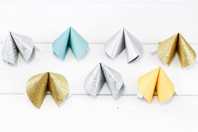 New Year's Eve Fun Paper Fortune Cookies Craft