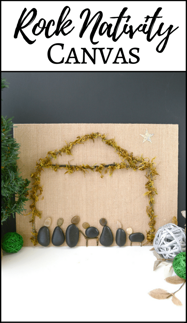 This rock nativity canvas is the perfect way to focus on the true meaning of Christmas with a DIY wall art project that you can cherish for years to come.