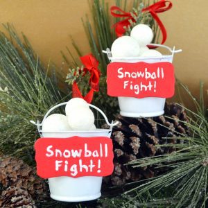 Snowball Fight Christmas Tree Ornament Craft
