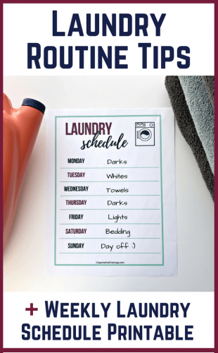 Stay on top of your laundry pile with the help of these smart laundry routine tips and free laundry schedule printable.