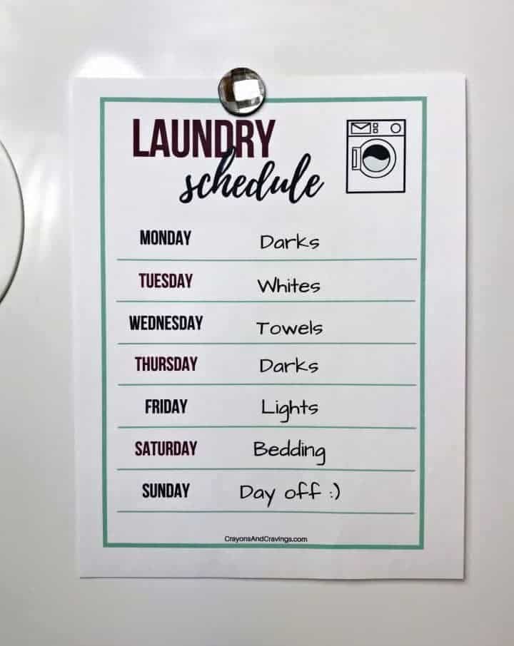 Stay on top of your laundry pile with the help of these smart laundry routine tips and free laundry schedule printable.