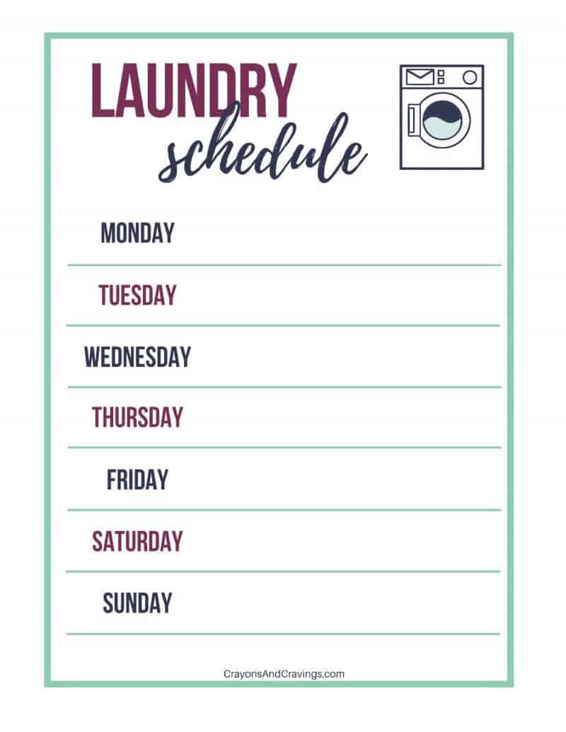 Laundry Routine Tips And Free Laundry Schedule Printable 9920