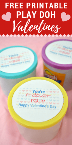 With this "You're A-dough-rable" Play Doh Valentine printable you can turn a plain jar of playdough into a Valentine's Day gift that is perfect for kids to give their classmates or their teachers.