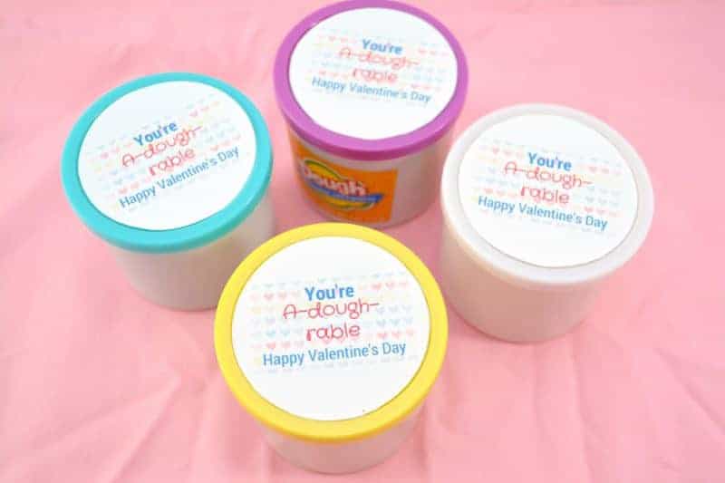 With this "You're A-dough-rable" Play Doh Valentine printable you can turn a plain jar of playdough into a Valentine's Day gift that is perfect for kids to give their classmates or their teachers.