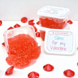 DIY Valentine Slime + Free Printable Gift Tags