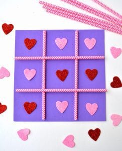 Valentine’s Day Tic Tac Toe Game – An Easy Homemade Craft for Kids