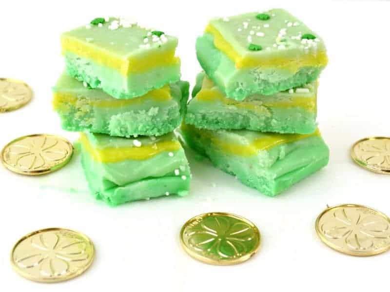 Sweet and creamy homemade fudge with green food coloring is the perfect St. Patrick's Day treat. Made with marshmallow fluff, sugar, butter, and white chocolate, this St. Patrick's Day green fudge recipe is sure to be a hit.
