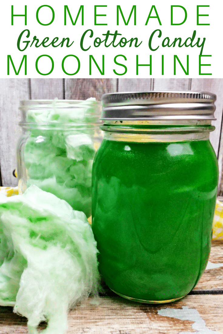 This moonshine recipe combines cotton candy, cotton candy vodka, sugar, and Everclear to make a delicious homemade moonshine. Plus, the bright green color of this cotton candy moonshine will certainly catch everyone’s attention!