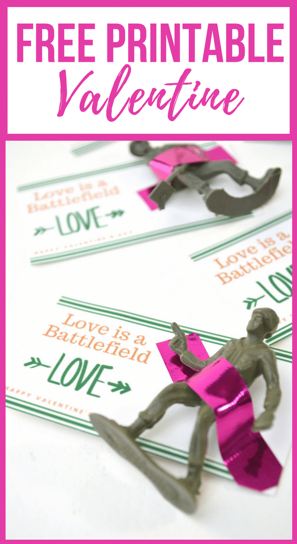 Are you looking for a fun and free printable valentine for the kids to give their classmates? This toy soldier Valentine is a fun, unique, easy, and inexpensive Valentine's Day gift idea.