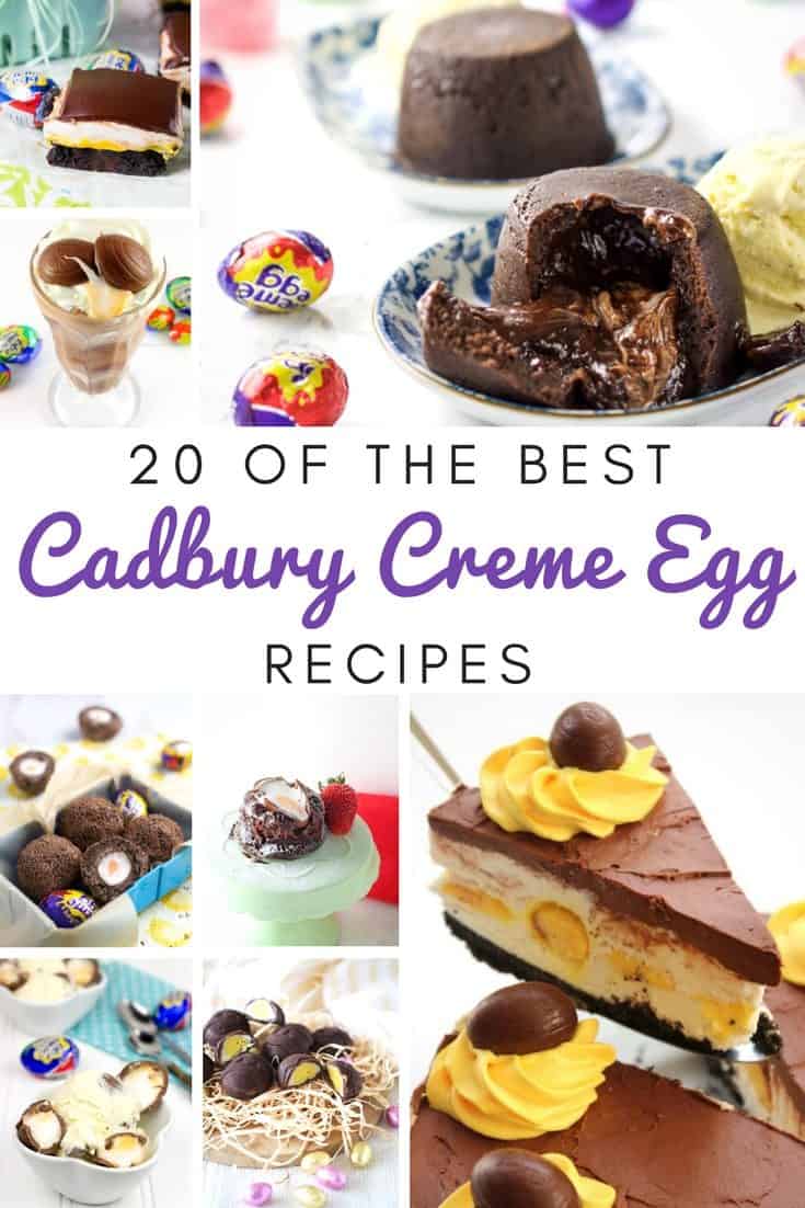 If Cadbury Creme Eggs are your favorite Easter treat you are going to go crazy for these 20 amazing Cadbury Creme Egg recipe ideas. From Cadbury Creme Egg cupcakes to a Cadbury Creme Egg Gelato, you will find lots of tasty Cadbury Egg recipes to try this Easter.