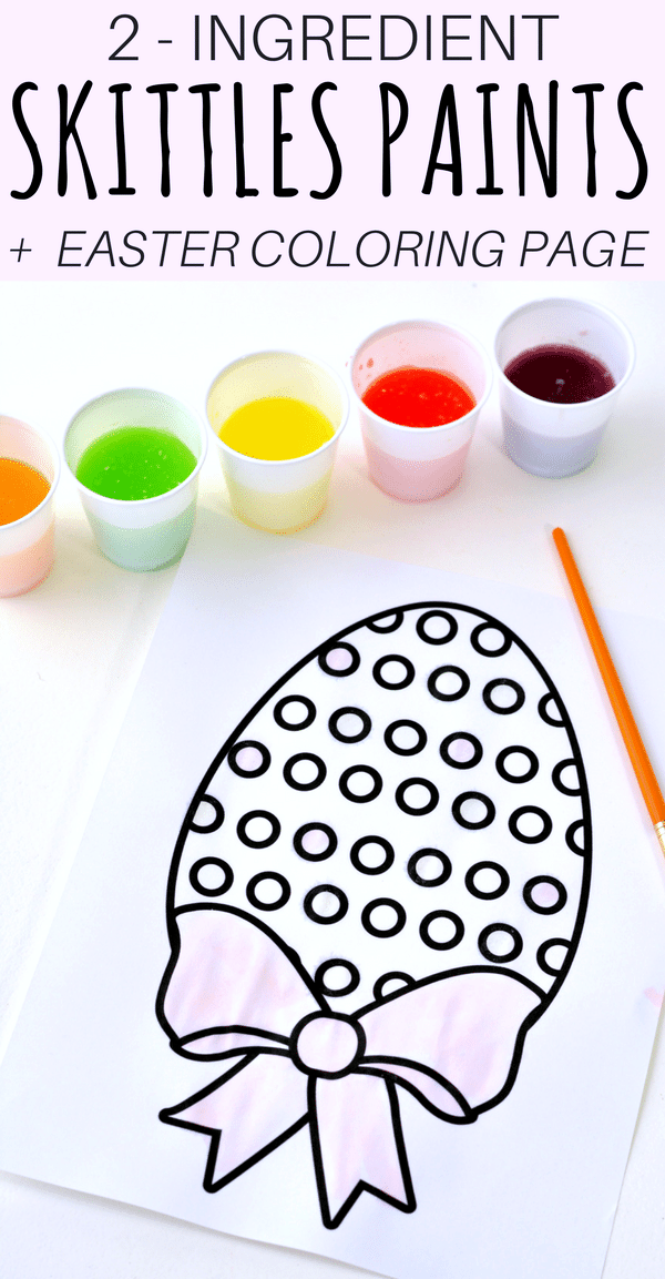 Easter Egg Coloring Page Printable How To Make Skittles Paint