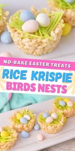 Rice Krispie Birds Nests: No Bake Easter Treats.