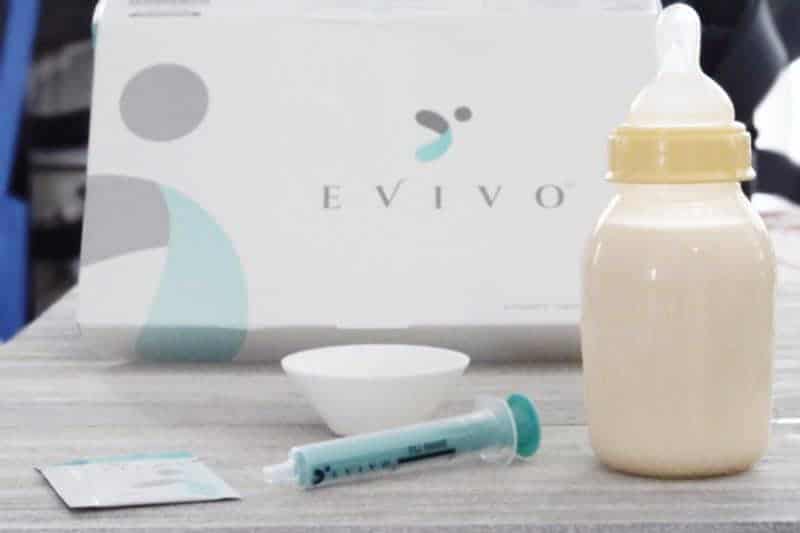 Evivo, a daily probiotic for infants, is clinically proven to restore the good bacteria called B. infantis to baby's gut, while reducing the potentially harmful bacteria linked to colic, eczema, allergies, diabetes and obesity by 80%.