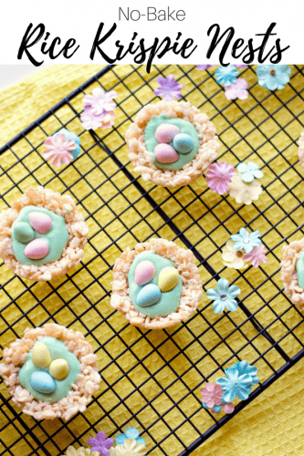 Whether you are looking for the perfect Easter dessert or simply a fun treat to make with the kids this Spring, these Rice Krispie nests are sure to be a hit. They are easy to make, super adorable, and delicious too!