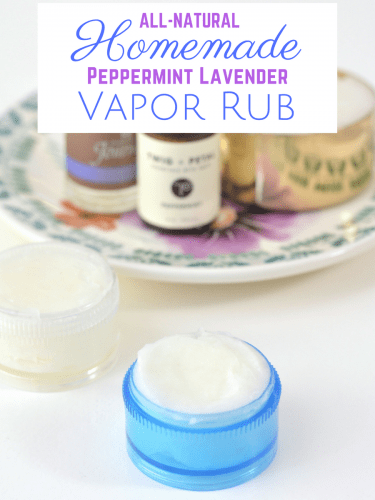 This 3-Ingredient Peppermint Lavender Homemade Vapor Rub is easy to make at home using essential oils. You will love how this all-natural DIY essential oil chest rub helps to relieve congestion.