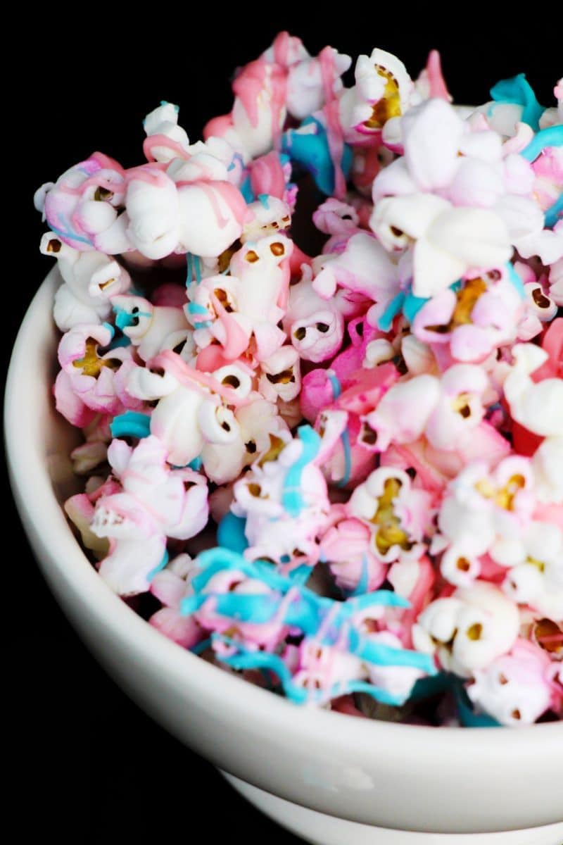 Unicorn popcorn is an easy to make and colorful treat that is perfect for your unicorn themed birthday party or unicorn sleepover! 